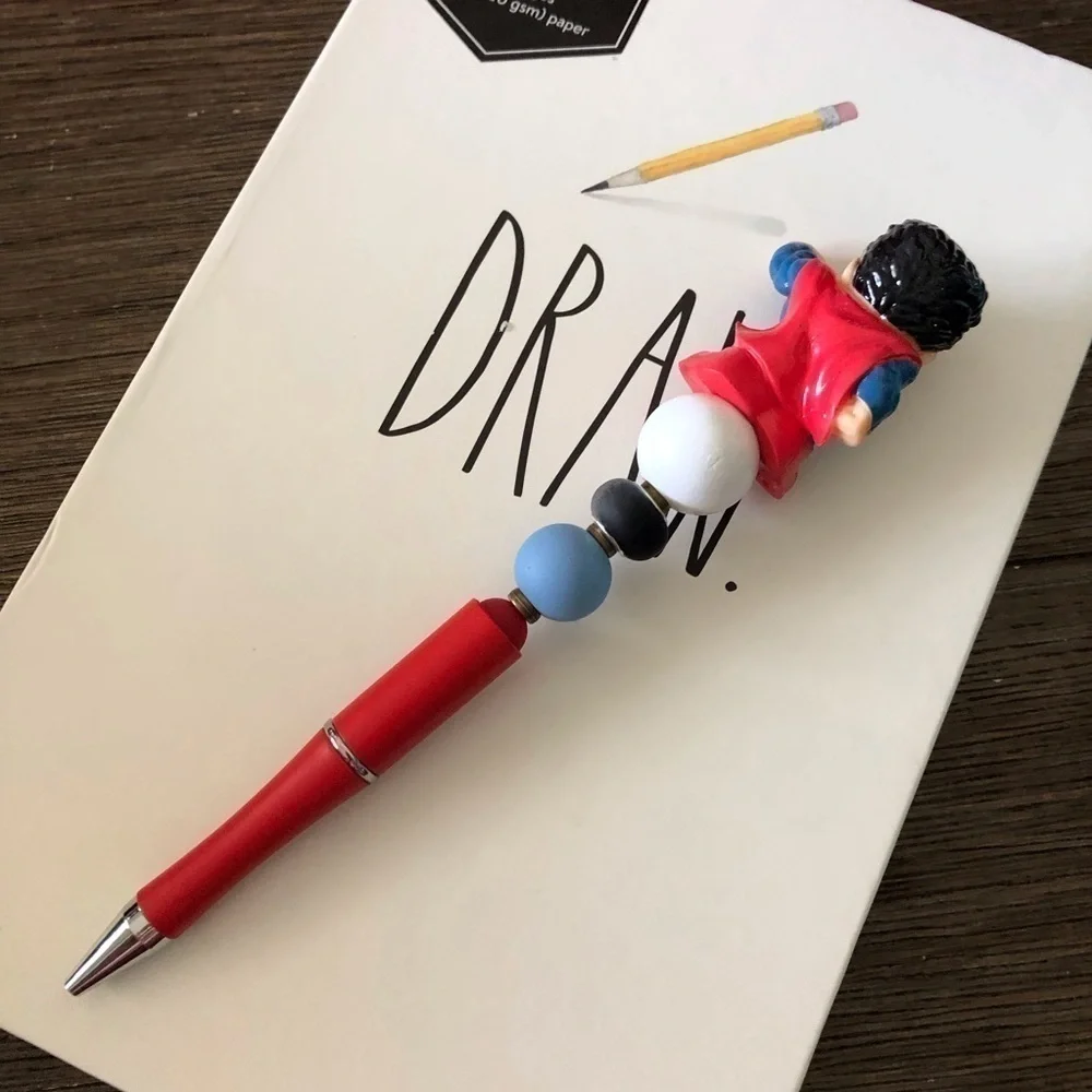 DC Superman handmade beaded pen